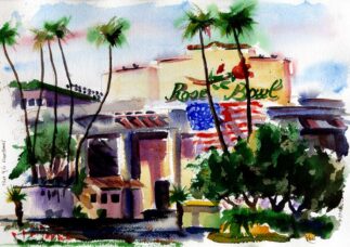 Rose Bowl with Flag