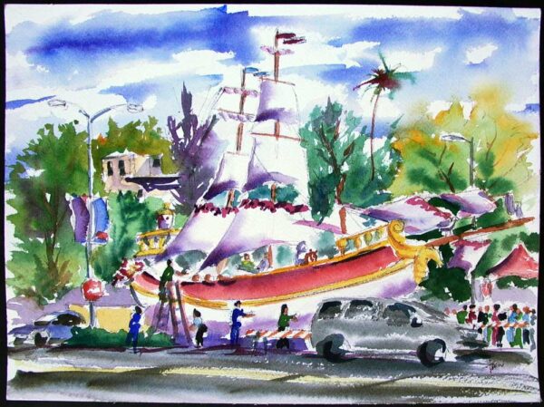Rose Boat Parade Float