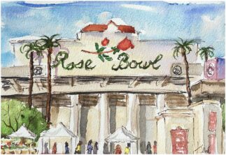 Rose Bowl Watercolor